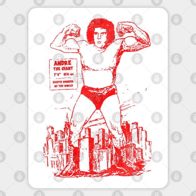 Andre the Giant - Eighth Wonder of the World Sticker by darklordpug